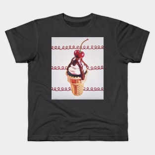 Sugar High - Ice Cream Cone Cupcake painting Kids T-Shirt